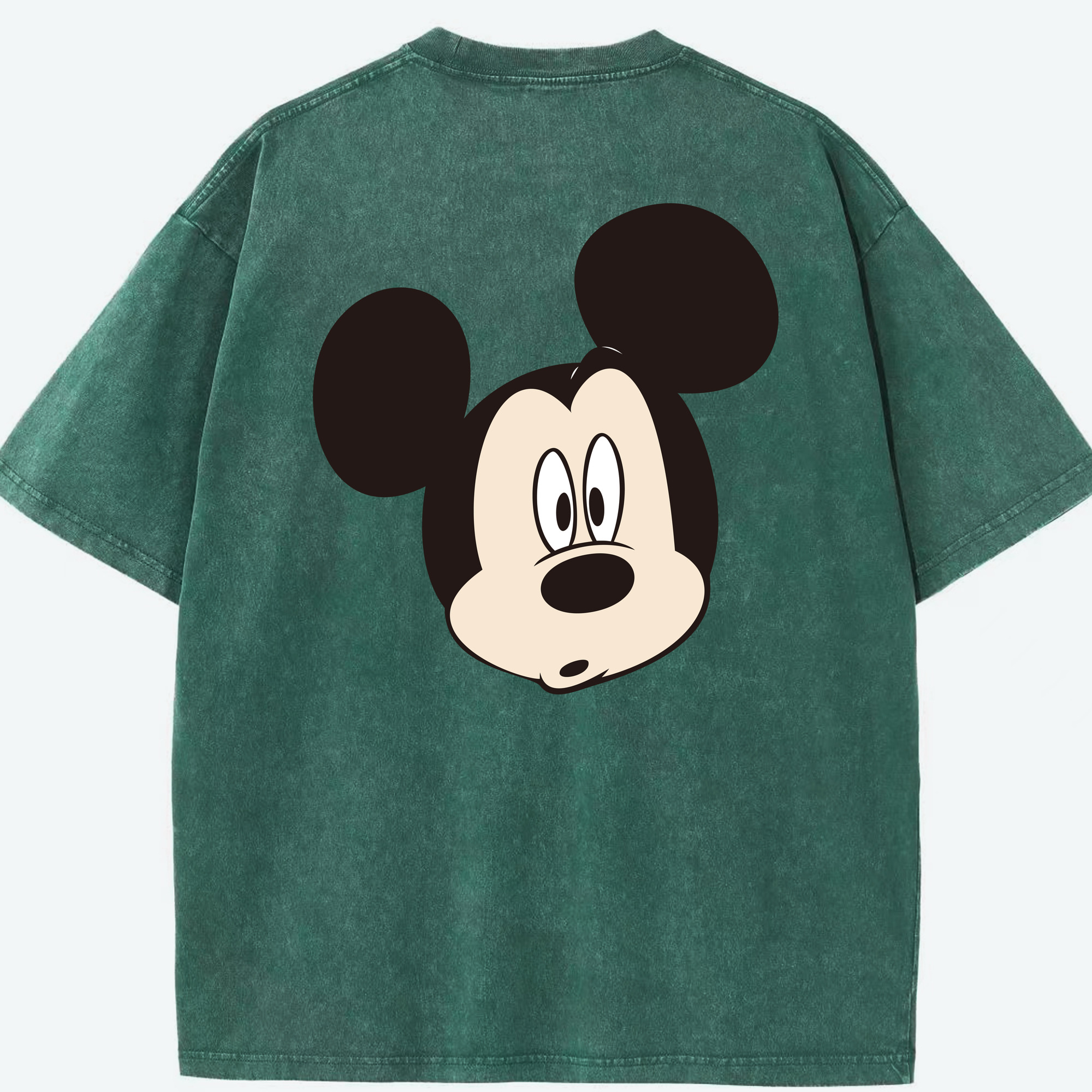 （画像用） ミッキーマウス Mickey Mouse 綿100% ヴィンテージ風 半袖Tシャツ（背面プリント）